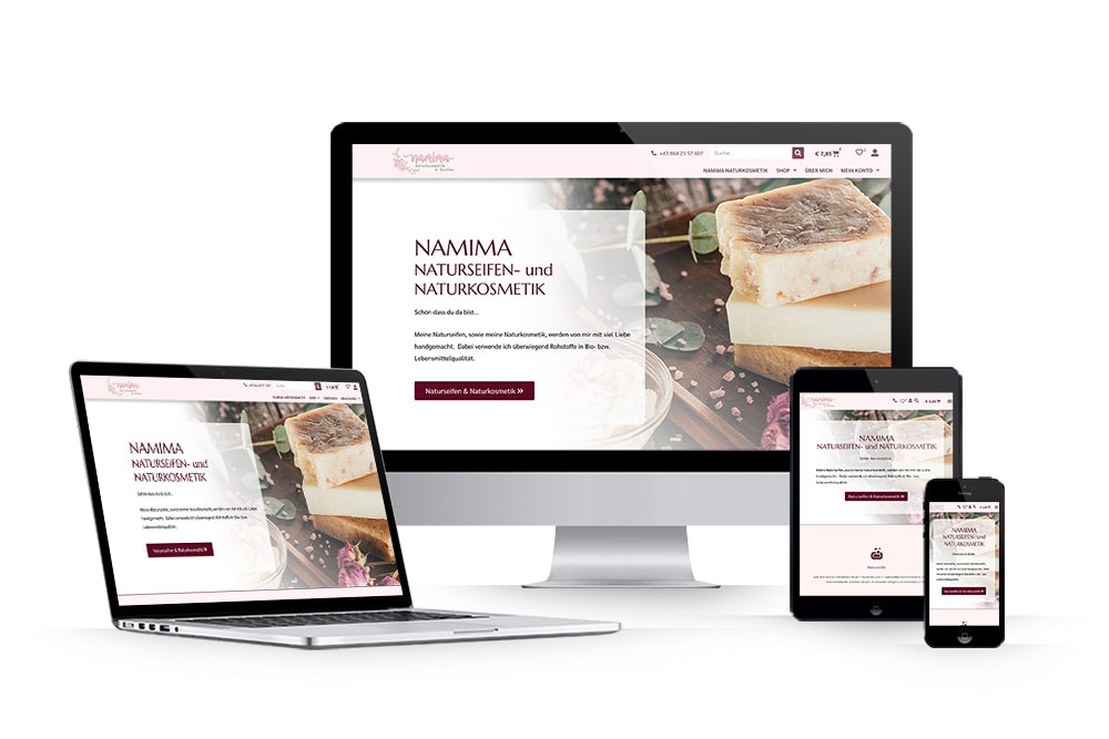 Webdesign & Hompage gestaltung Namima Naturseifen